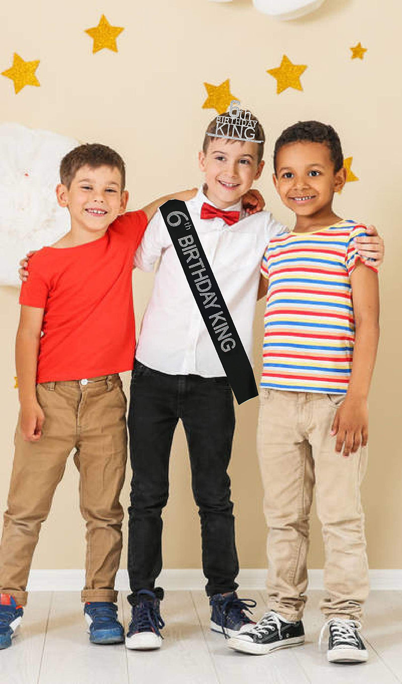 6th Birthday King Crown,6th Birthday Gifts for Boy,6th Birthday King Sash,6th Birthday