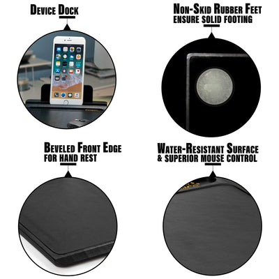 Prosumer's Choice Bamboo Mouse Pad with Phone/Tablet Stand