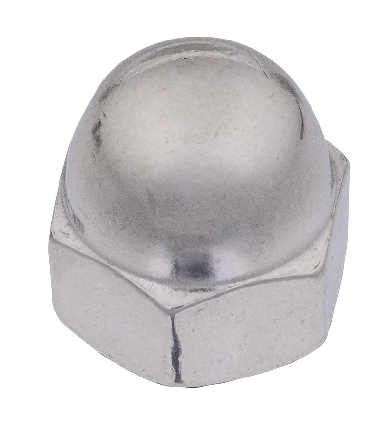 10-24 Stainless Acorn Cap Nut (100 Pack), by Bolt Dropper, 304 (18-8) Stainless Steel