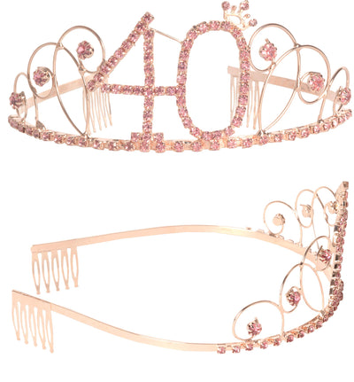 40th Birthday Gifts for Women, 40th Birthday Tiara and Sash, HAPPY 40th Birthday Party