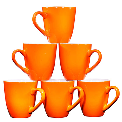 Coffee Mug Set Set of 6 Large-sized 16 Ounce Ceramic Coffee Mugs Restaurant Coffee Mugs