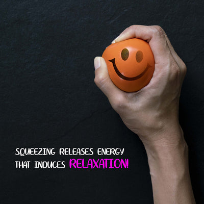 Be Happy! Neon Colored Smile Funny Face Stress Ball - Happy Smile Face Squishies Toys