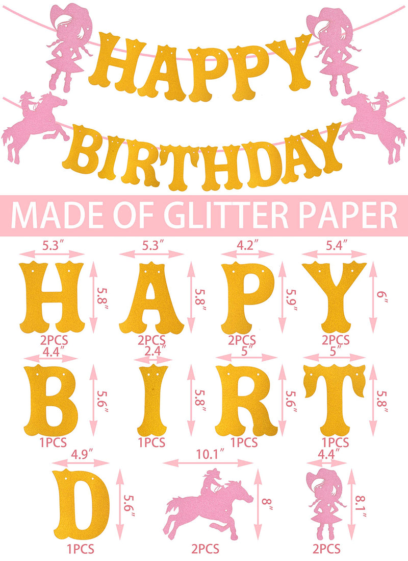 Cowgirl Theme Birthday Party Supplies For Girls Banners, Western Cowgirl Theme Birthday