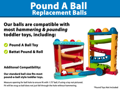 Multicolored Replacement Ball Set for Pound A Ball Baby Hammering & Pounding Toys