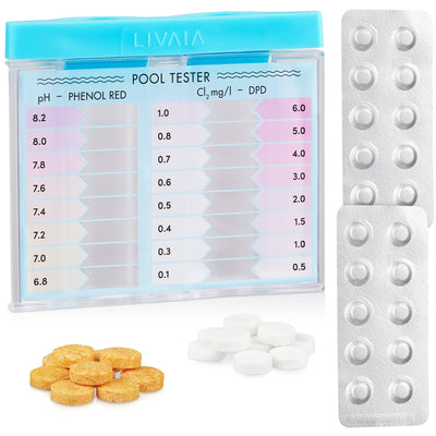 Pool Water Test Kit Chlorine And Ph: 3in1 Swimming Pool Testing Kit