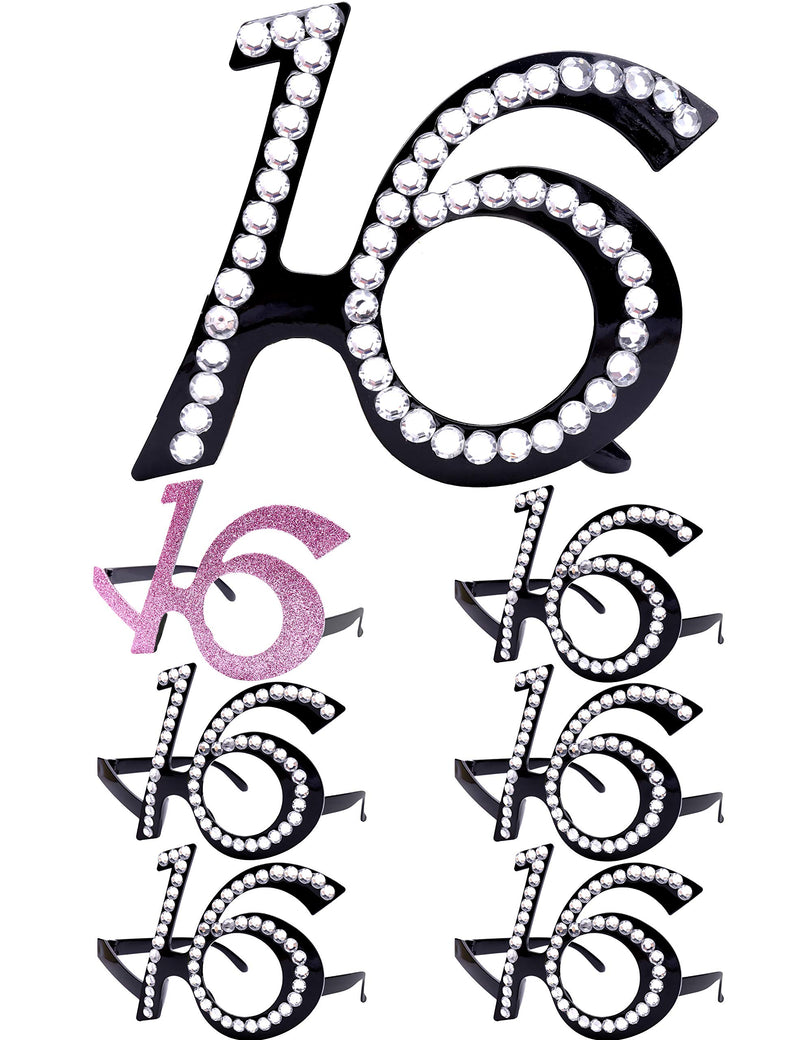 Sweet 16 Birthday Decorations,16th Birthday Party Supplies,Sweet 16th Birthday Glasses