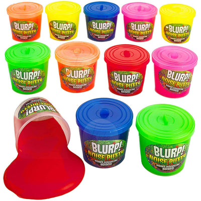 Kicko Noise Putty Slimes - 12 Gas Sound Slimes - Small Containers 1.5 Inches Assorted