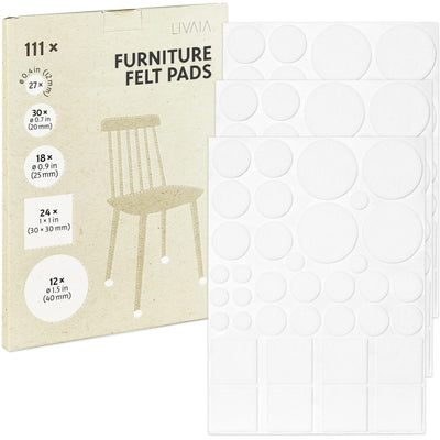 Chair Leg Floor Protectors: 111 Self Adhesive Felt Pads For Furniture In 5