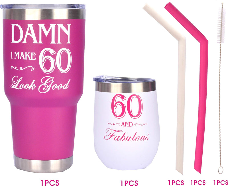 60Th Birthday Gifts For Women, 60 And Fabulous Tumbler, 60 And Fabulous Tumbler