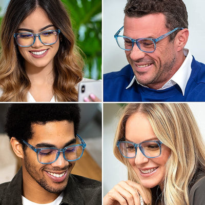 Readerest Blue Light Blocking Reading Glasses (Light Blue, 3.75 Magnification) Computer