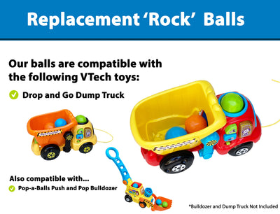 Multi-Colored Replacement Ball Set for VTech Drop & Go Dump Truck | Vibrant, Colorful Rock