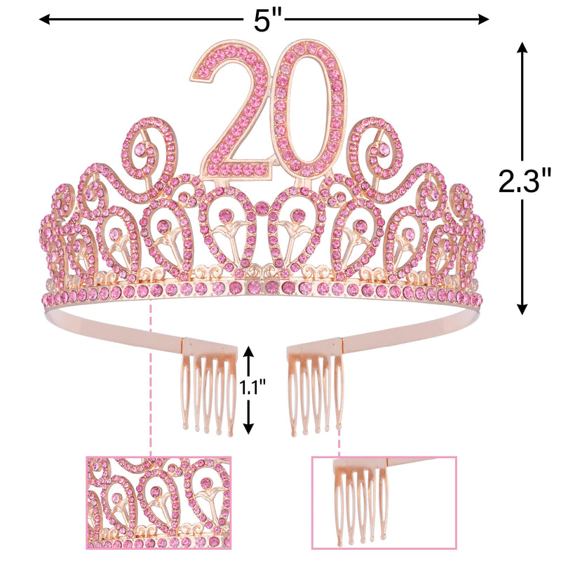 20th Birthday, 20th Birthday Gifts, 20th Birthday Tiara, 20th Birthday Tiara and Sash