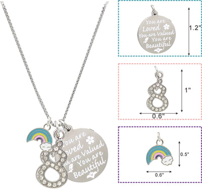 8th Birthday, 8th Birthday Gift, 8th Birthday Girl Gifts, 8th Birthday Necklace, Gifts