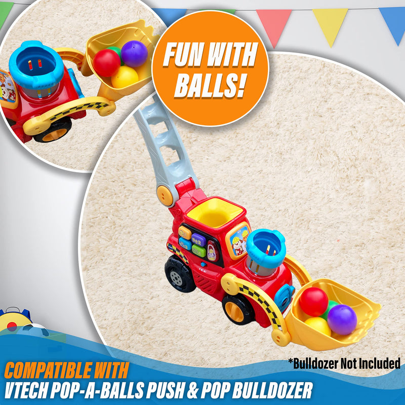 Multi-Colored Replacement Ball Set for VTech Pop-a-Balls Push and Pop Bulldozer Toy