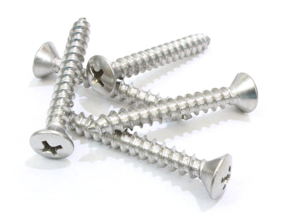8 x 1-1/2" Stainless Oval Head Wood Screws (100pc) 18-8 (304) Stainless Steel Choose Size