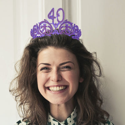 40th Birthday Gifts For Women, 40th Birthday Crown And Sash For Women, 40th