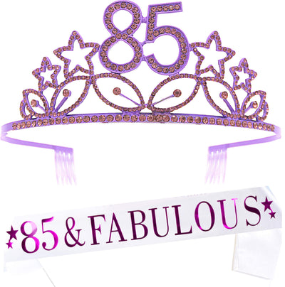 85th Birthday, 85th Birthday Gift, 85th Birthday Tiara, 85 Birthday Sash, 85th Birthday