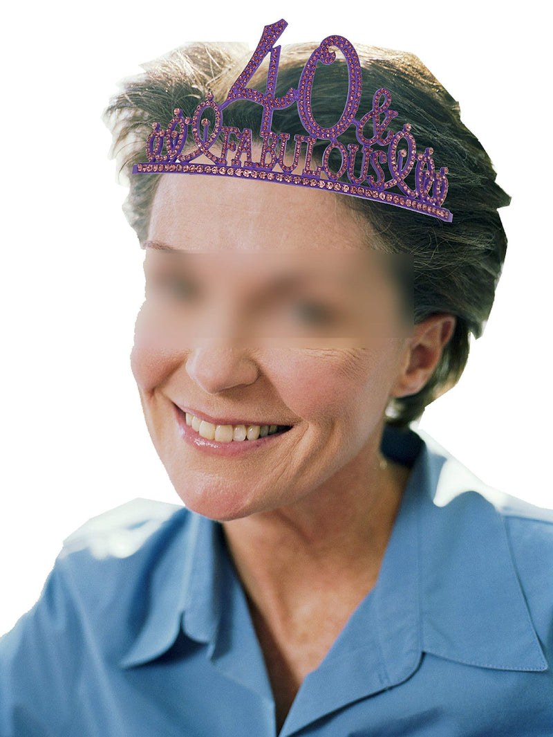 40th Birthday, 40th Birthday Tiara Purple, 40 Tiara and Sash, 40th Crown, 40th Birthday