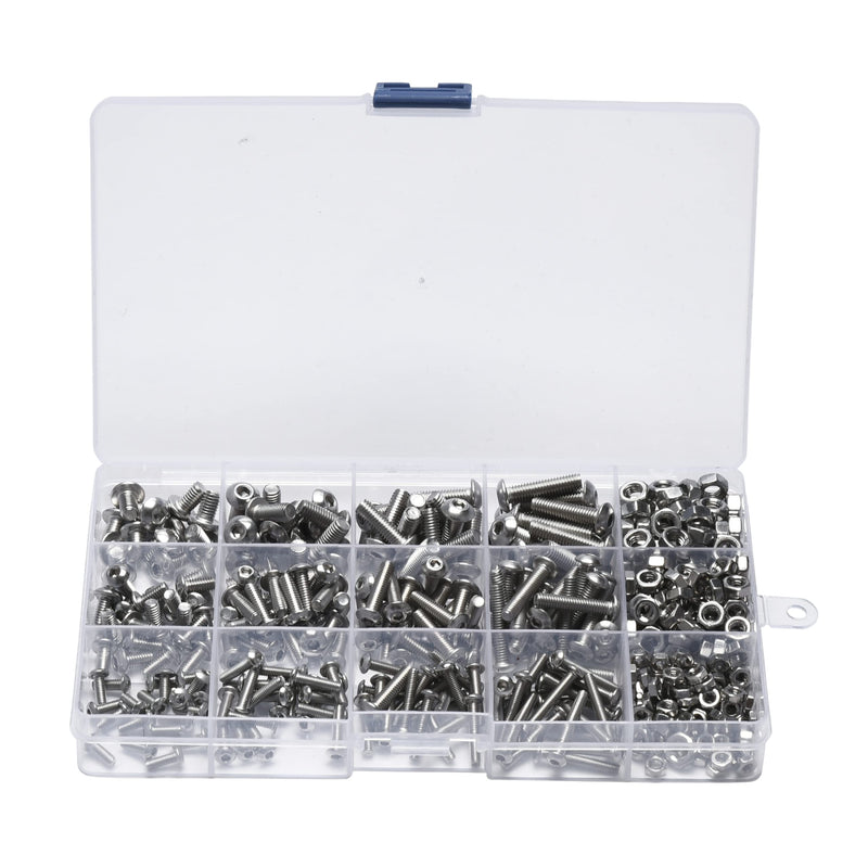 Hardware Machine Screws Assortment Kit - Screws Nuts Washers Set Organizers