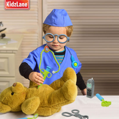 Kidzlane Doctor Kit for Kids | Kids Doctor Playset with Electronic Stethoscope | Toy