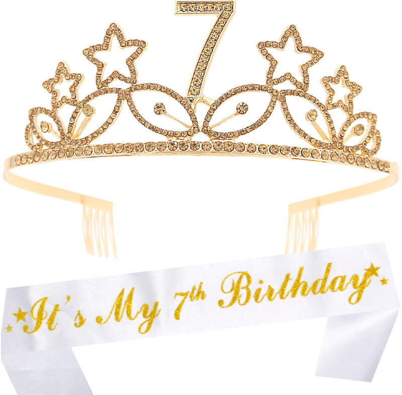 7th Birthday, 7th Birthday Gifts for Girls, 7th Birthday Tiara, 7th Birthday Tiara