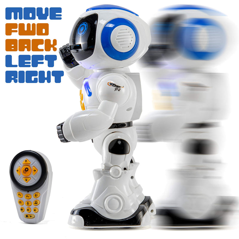 TOP RACE Remote Control RC Robot Toy Walking Talking Dancing Toy AI Robots for Kids