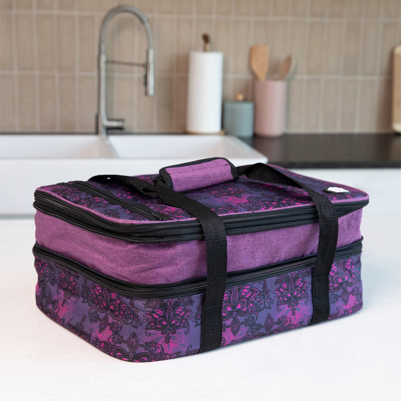 VP Home Double Casserole Insulated Travel Carry Bag (Henna Tattoo