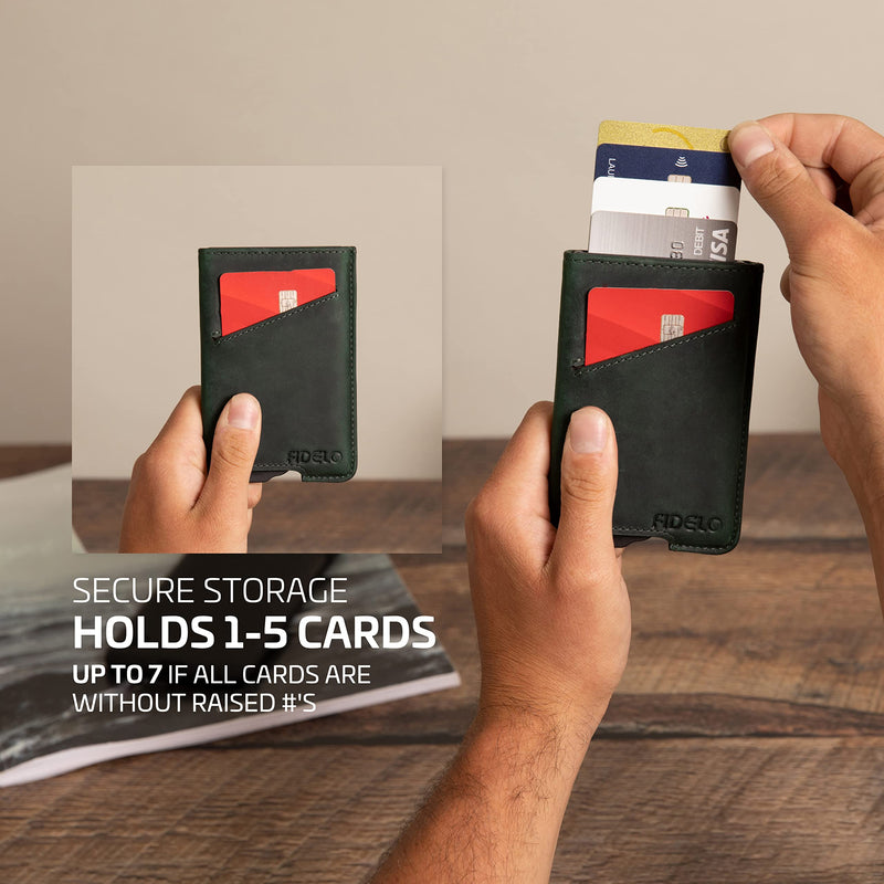 Minimalist Wallet For Men - Rfid Blocking Pop Up Wallet Credit Card Holder, Slim