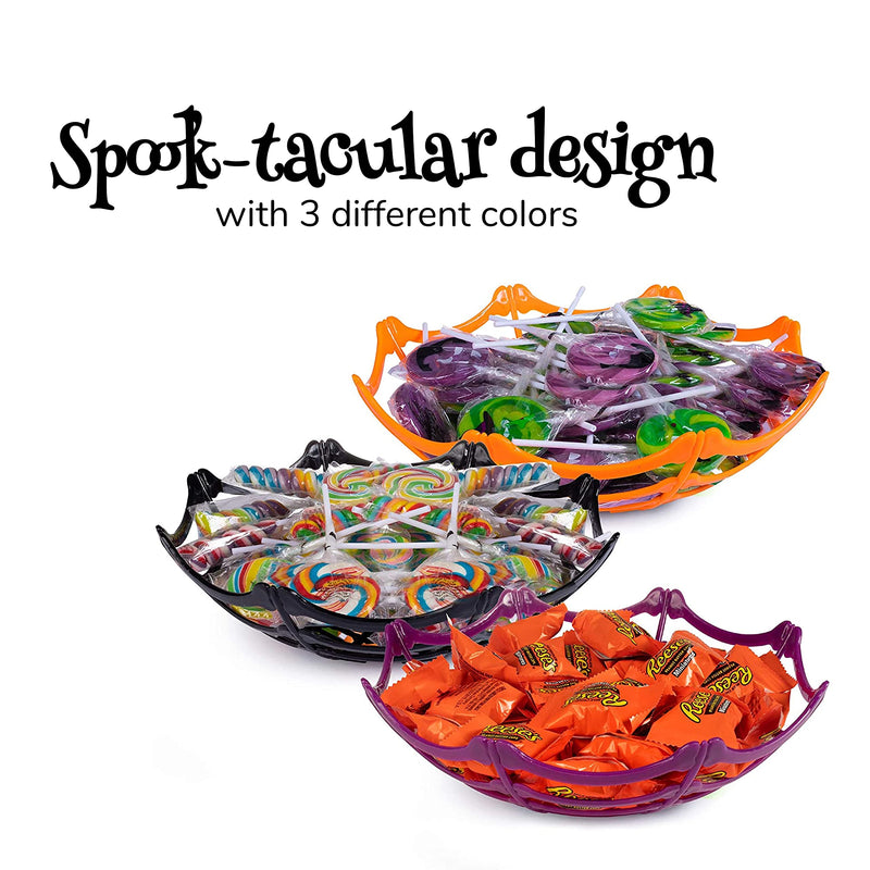 Large Halloween Spider Web and Skulls Basket Bowls for Halloween Party Supplies, Halloween