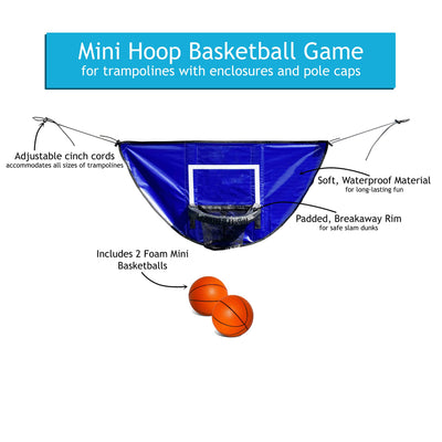 Trampoline Basketball Hoop with Mini Basketballs | Mini Basketball Hoop for Trampoline