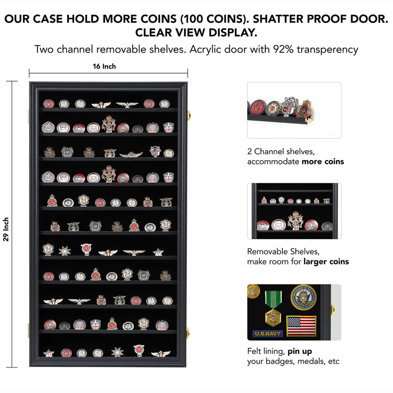 Challenge Coin Display Case Challenge Coin Holder Coin Box Military Coin Display