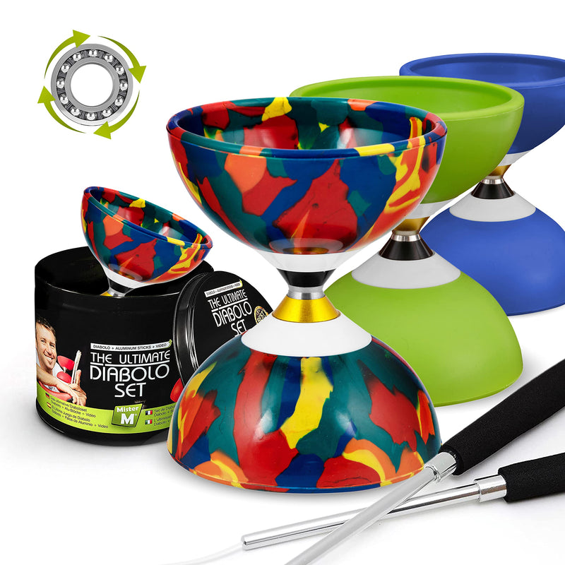 Mister M | The Ultimate diabolo Juggling Set | Suitable for Beginners and Professionals