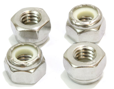 3/8"-16 Inch Lock Nut (100 Pack) Stainless Steel Finish Hex, 304 18-8 Stainless Steel