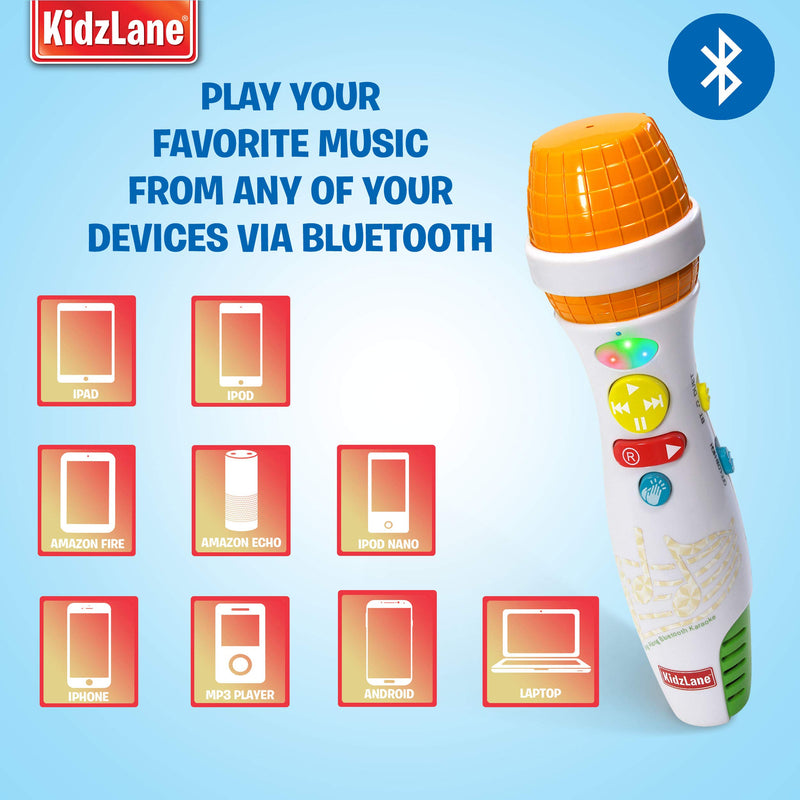 Kidzlane Microphone for Kids with Bluetooth | Kids Singing Toy Microphone for Babies