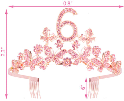 6th Birthday Gifts for Girls, 6th Birthday Tiara and Sash, Its My 6th Birthday Sash