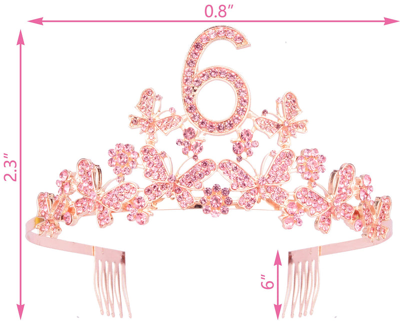 6th Birthday Gifts for Girls, 6th Birthday Tiara and Sash, Its My 6th Birthday Sash