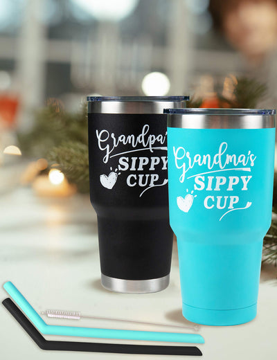 Grandma and Grandpa Mugs, Grandma Sippy Cup, Grandpa Cups, Grandpa Sippy Cup Tumbler