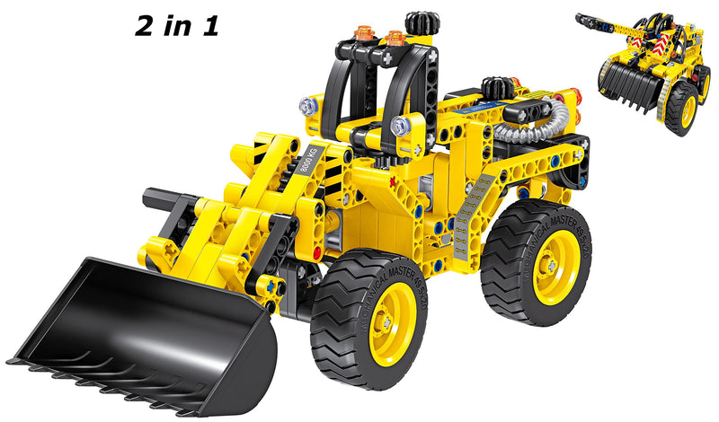 Top Race DIY Construction Trucks Interlocking Building Blocks (Front Loader