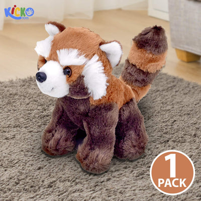 Kicko Red Panda Plush - 1 Piece - 8 Inch - Woodland Stuffed Animals for Kids, Role