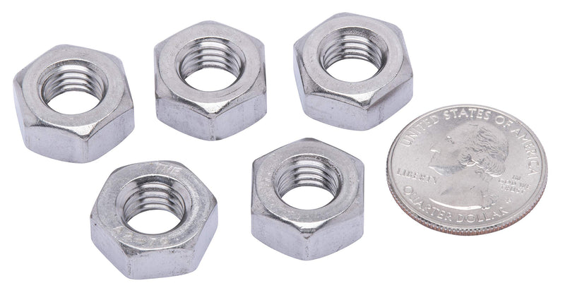 M10-1.5 Metric Stainless Hex Nut, (50 Pack), 304 (18-8) Stainless Steel Nuts, DIN 934,