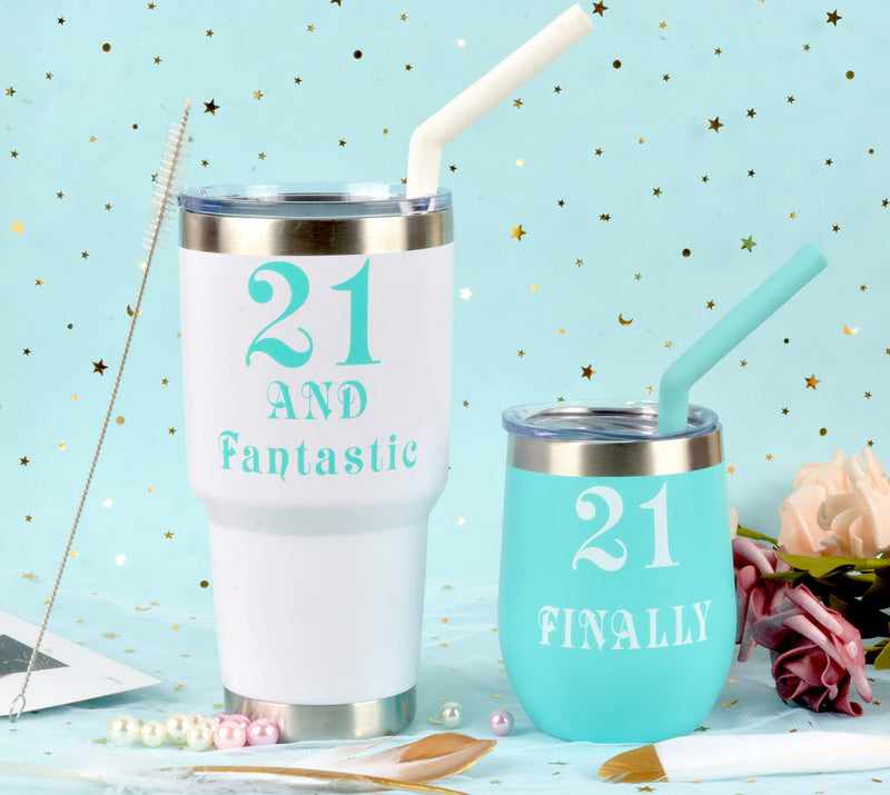 21st Birthday Gifts for Women, 21 and Fabulous Tumbler, 21 and Fabulous Tumbler for Women