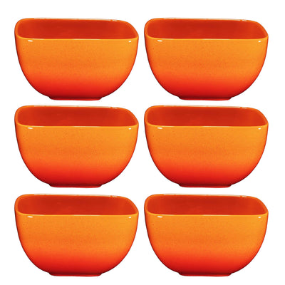 Bruntmor Large Ceramic 5.5" Square Bowls - 26 Oz Durable Non-toxic Ceramic Bowls set of 6