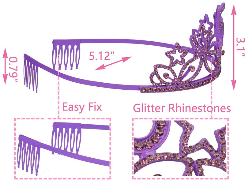 5th Birthday Gifts for Girl, 5th Birthday Tiara and Sash Purple, HAPPY 5th Birthday Party