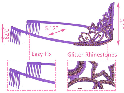 13th Birthday, 13 Birthday Tiara Purple, 13th Birthday Decorations for Girls, 13 Tiara