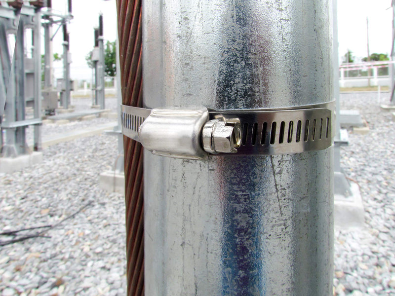 2-1/2" to 3-1/2" Diameter Stainless Hose Clamp, 9/16" Wide Band, (48) 300 SS, 18-8 S/S