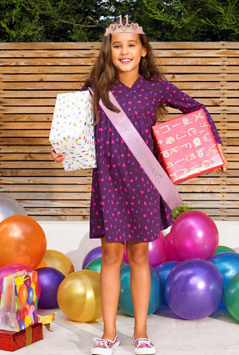 11th Birthday,11th Birthday Sash and Crown,11th Sash Birthday Girl, Birthday Gifts for 11