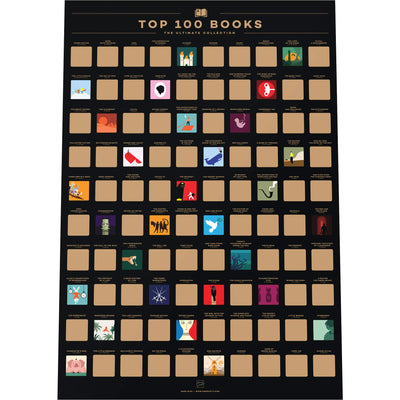 100 Movies Scratch Off Poster - Top Films Of All Time Bucket List