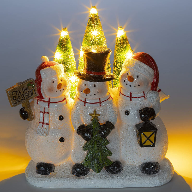 VP Home Tis The Season Snowman Christmas Trio LED Holiday