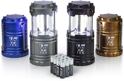 VP TEK Collapsible LED Lantern with Ultra Bright 300 Lumens COB Technology (4 Pack)