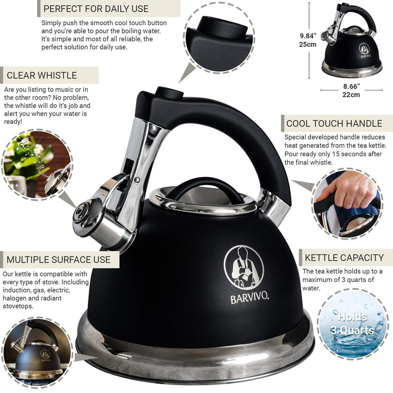 Whistling Tea Kettle  Perfect For Preing Hot Water Fast For Coffee